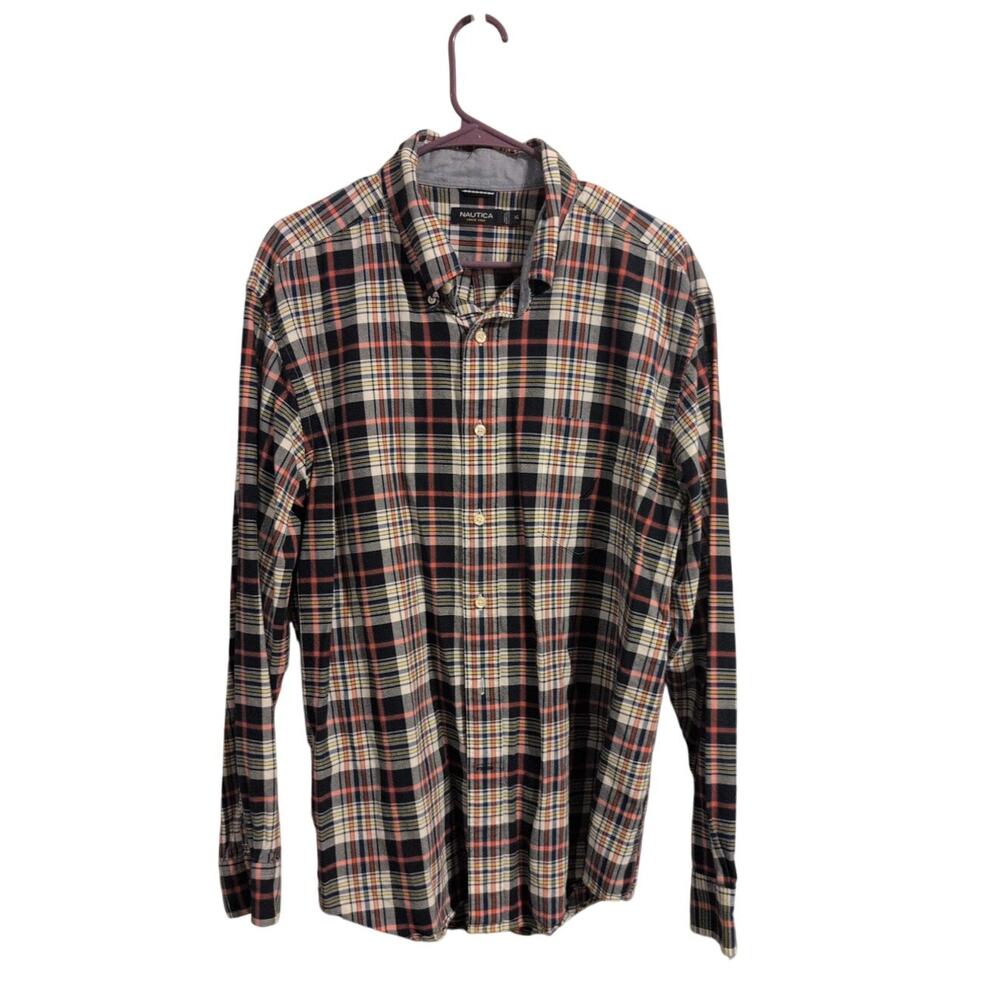 Nautica Plaid Button-Up Shirt Size XL